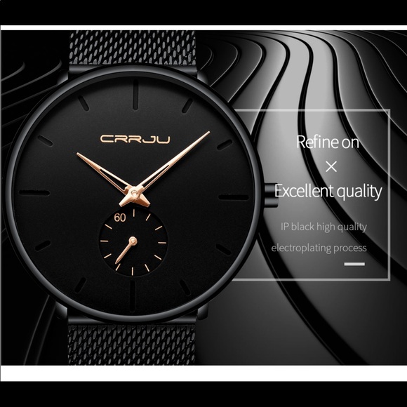 ⌚️New Men Mesh Steel Waterproof Sport mens Watch - Picture 5 of 5